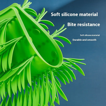 シリコン製スローフードマット クリエイティブ芝生ブラシデザイン