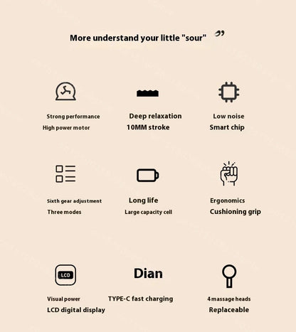 電動マッサージガン（背中・腰用ボディケア）